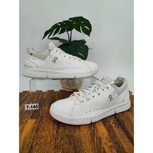 On The Roger Women's White Leather Athletic Sneaker Size 7.5 US